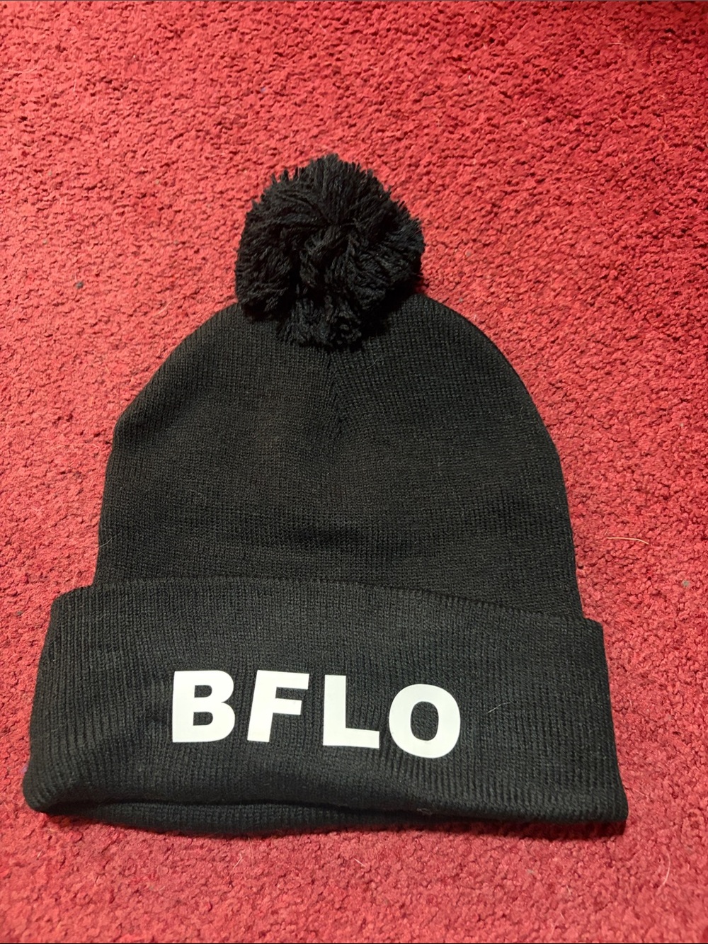 Woman’s Buffalo Black Pom Beanie Hat
